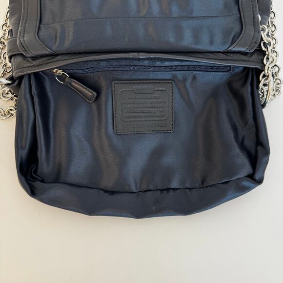 Coach Chelsea Convertible Crossbody Shoulder Bag Turnlock Flap Black F17825 - Picture 13 of 16